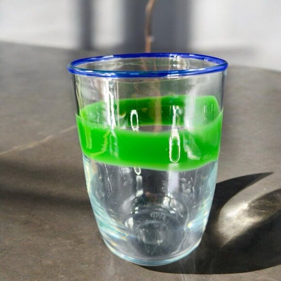 Kosta Boda Unica Hand Blown Glass Vase Green UV Manganese 365nm Glow Glass VTG - Picture 4 of 16